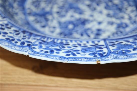 Two Chinese blue and white bowls, 18th/19th century, largest diameter 36cm